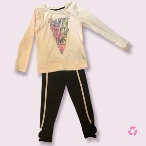 Girls Sz 5/6 RBX 2 Piece Athletic Pants Set Long sleee